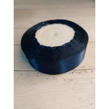 ОПТ Ленты атласные однотонные 2,5 см*25 ярдов цв. темно-синий, цена за катушку